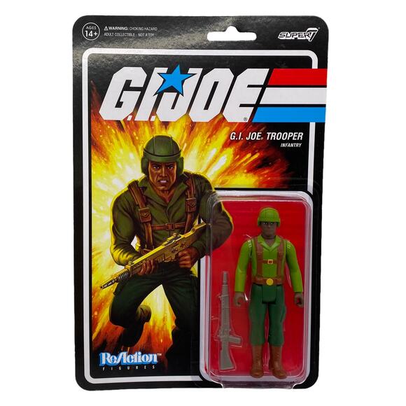 G.I. Joe Reaction Figures G.I. Joe Trooper Infantry Brown Skin 3.75" Figure NEW - Picture 1 of 4